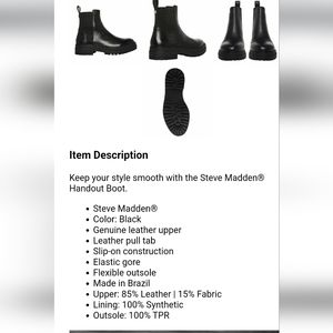 Steve Madden Elastic Gore Handout Chelsea Boot